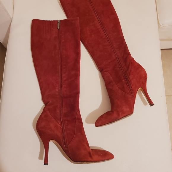 Via Spiga Shoes - Via Spiga - Piper - Red Suede boots